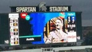 Michigan State suspends employee involved with allowing Hitler’s image to be shown on videoboards